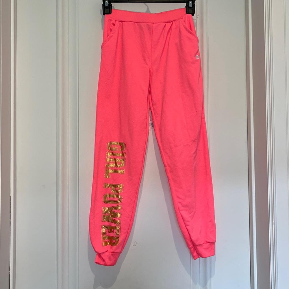 Neon Pink Girl Lower Joggers